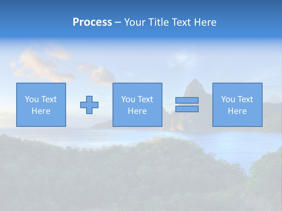 Caribbean Sea Exotic Pitons PowerPoint Template
