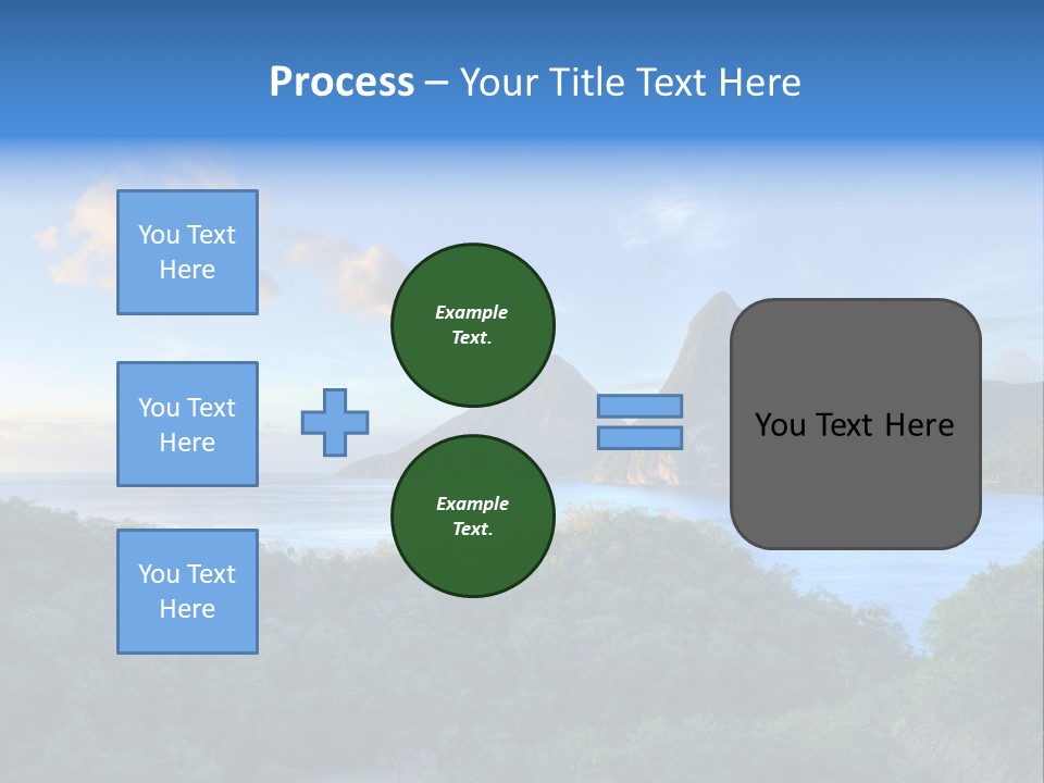 Caribbean Sea Exotic Pitons PowerPoint Template