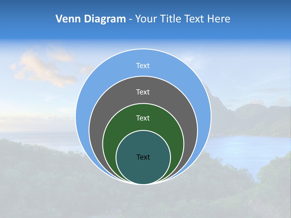 Caribbean Sea Exotic Pitons PowerPoint Template
