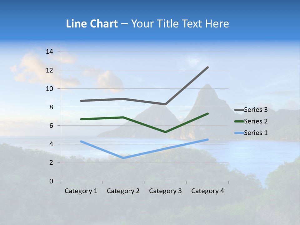 Caribbean Sea Exotic Pitons PowerPoint Template
