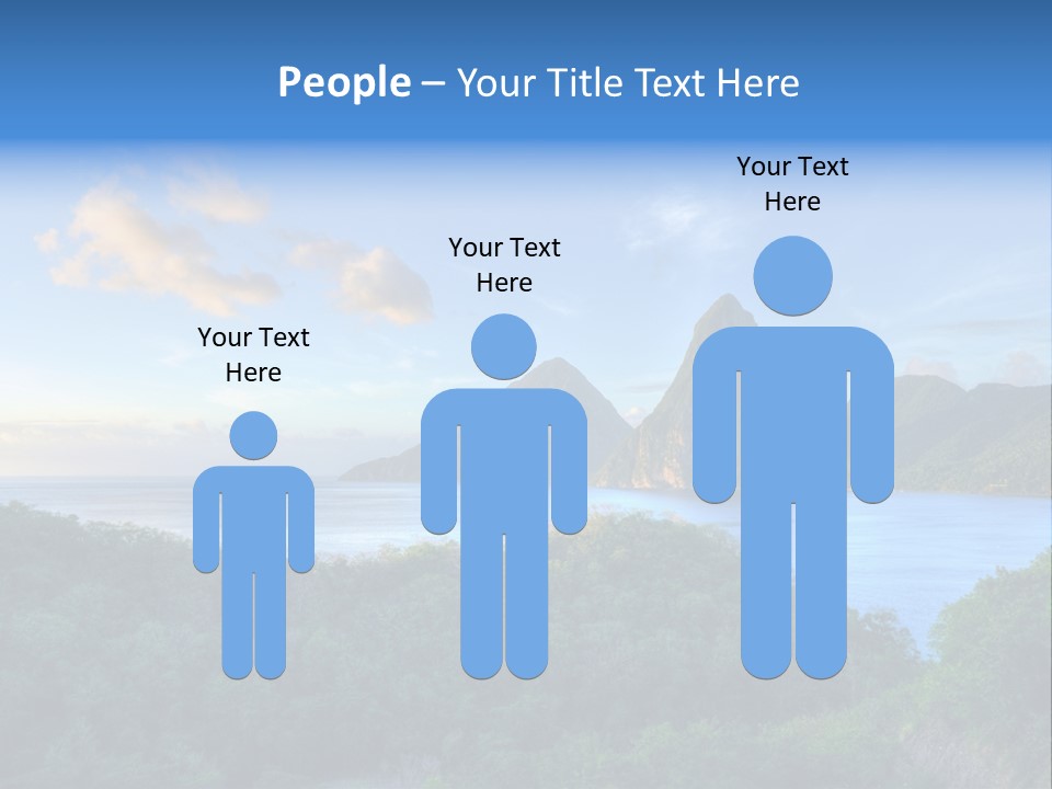 Caribbean Sea Exotic Pitons PowerPoint Template