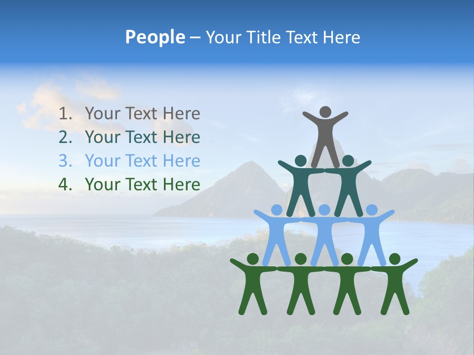 Caribbean Sea Exotic Pitons PowerPoint Template