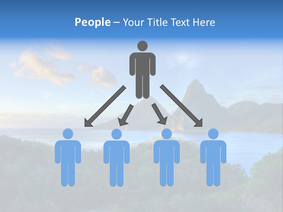 Caribbean Sea Exotic Pitons PowerPoint Template