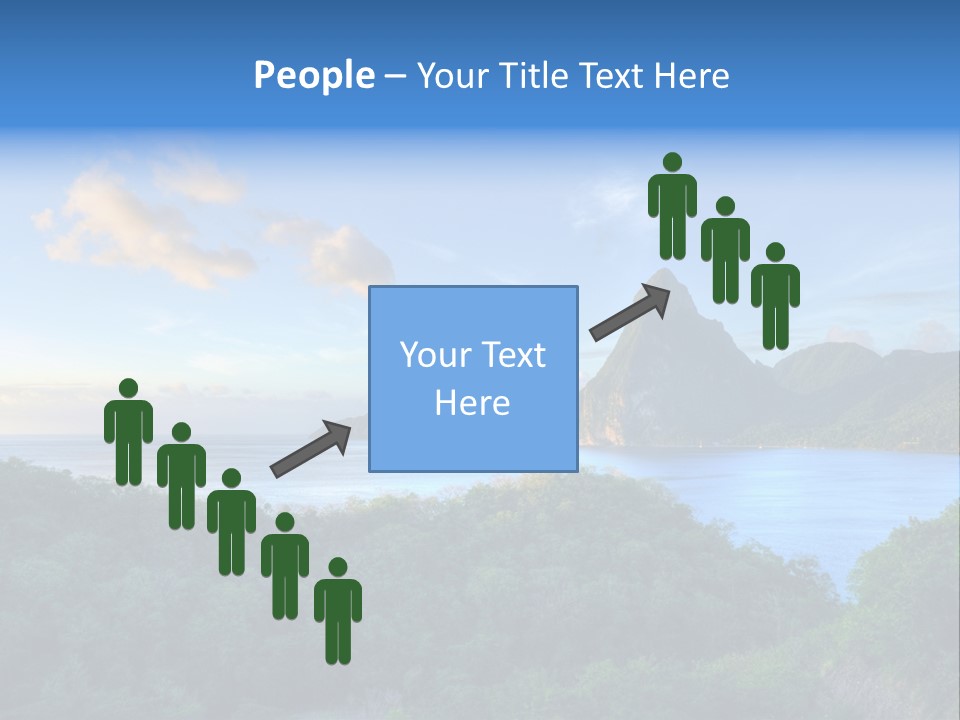 Caribbean Sea Exotic Pitons PowerPoint Template