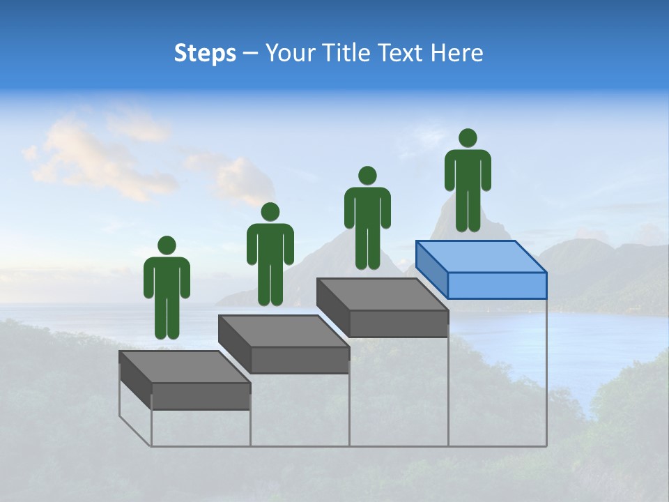 Caribbean Sea Exotic Pitons PowerPoint Template