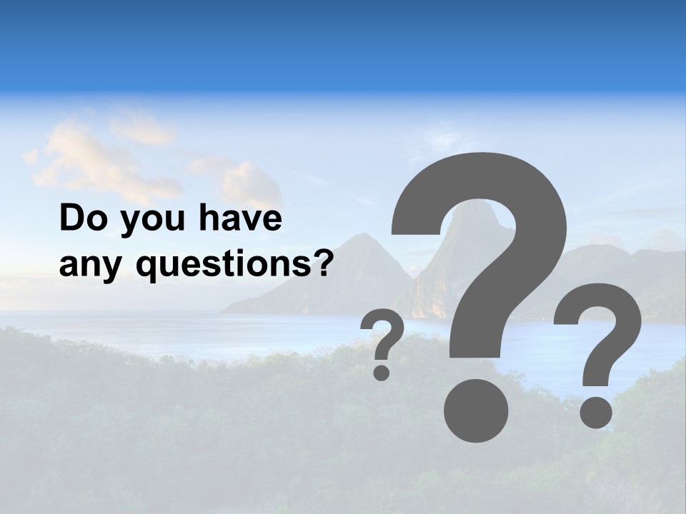 Caribbean Sea Exotic Pitons PowerPoint Template