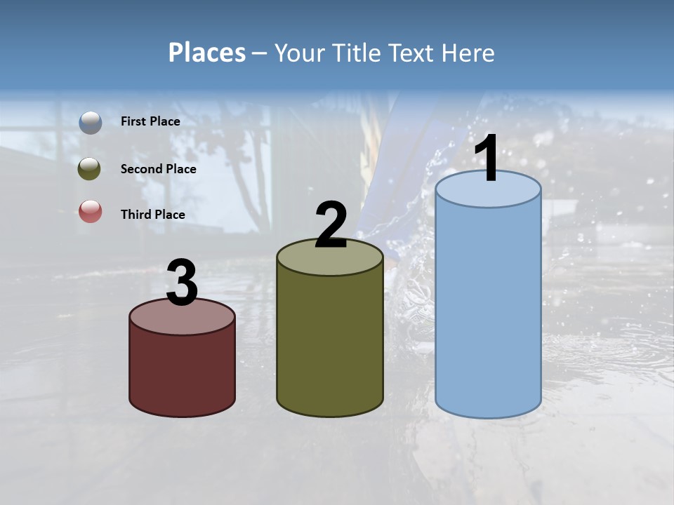 Active Staircase Race PowerPoint Template