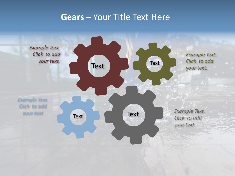 Active Staircase Race PowerPoint Template