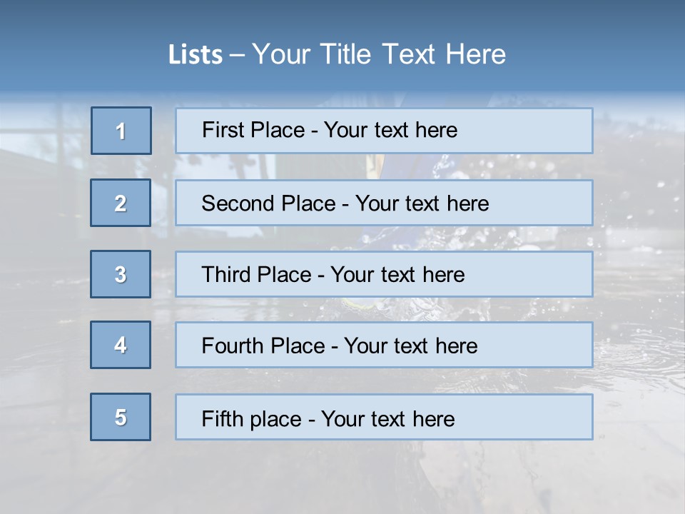 Active Staircase Race PowerPoint Template
