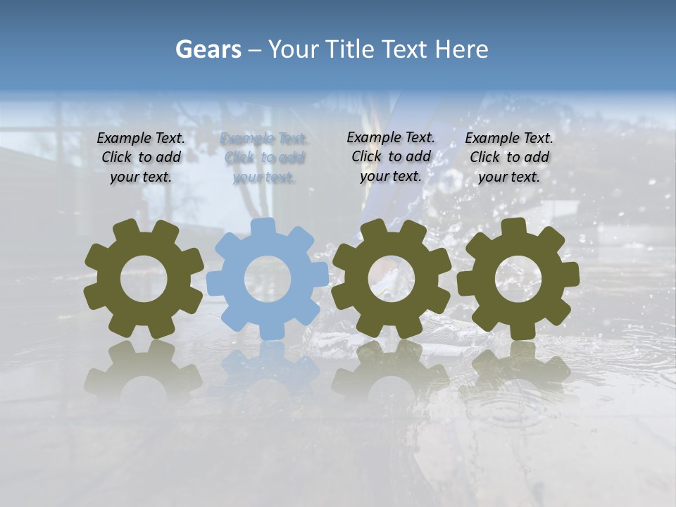 Active Staircase Race PowerPoint Template