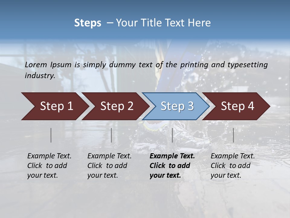 Active Staircase Race PowerPoint Template