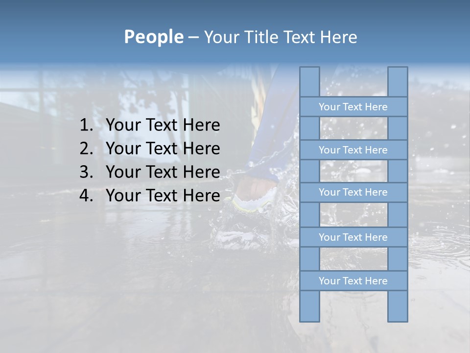 Active Staircase Race PowerPoint Template