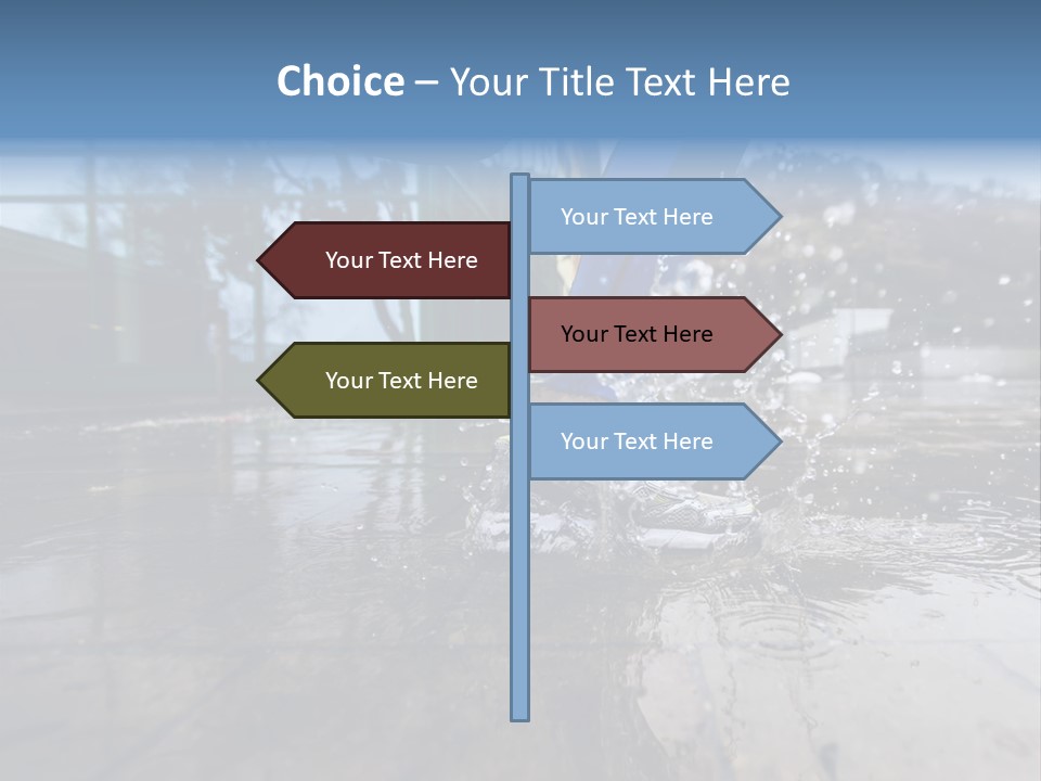 Active Staircase Race PowerPoint Template