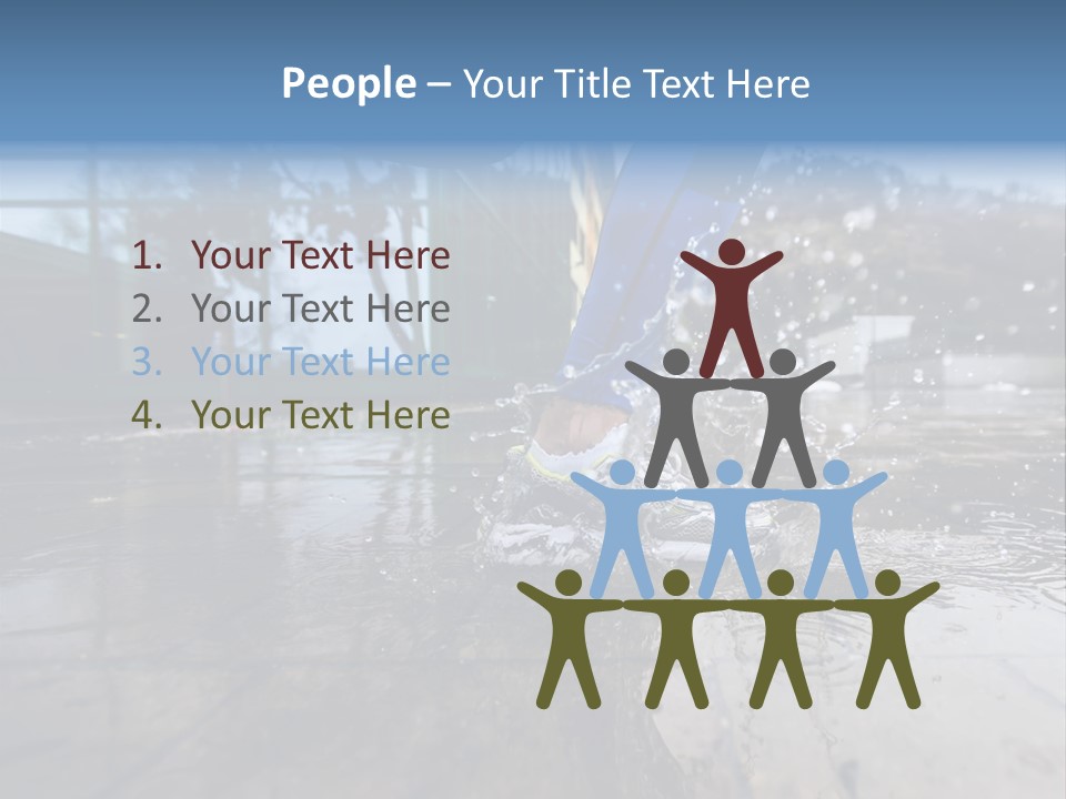 Active Staircase Race PowerPoint Template