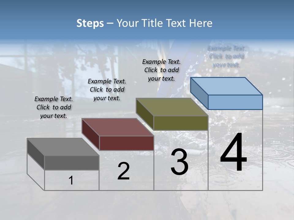 Active Staircase Race PowerPoint Template