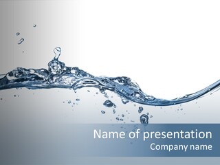 Closeup Clear Liquid PowerPoint Template