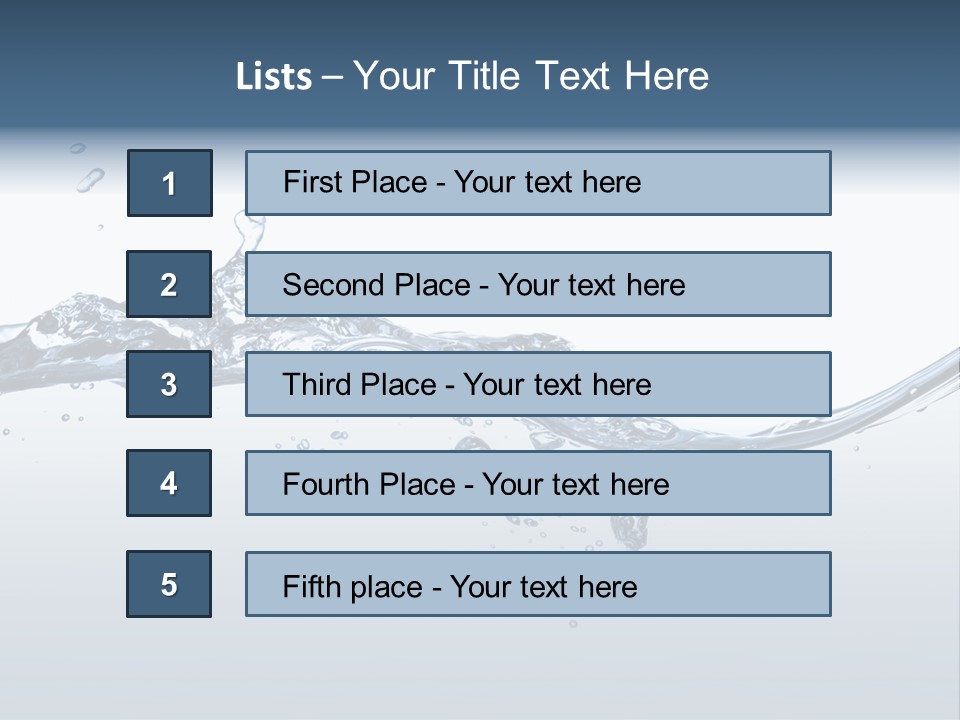 Closeup Clear Liquid PowerPoint Template