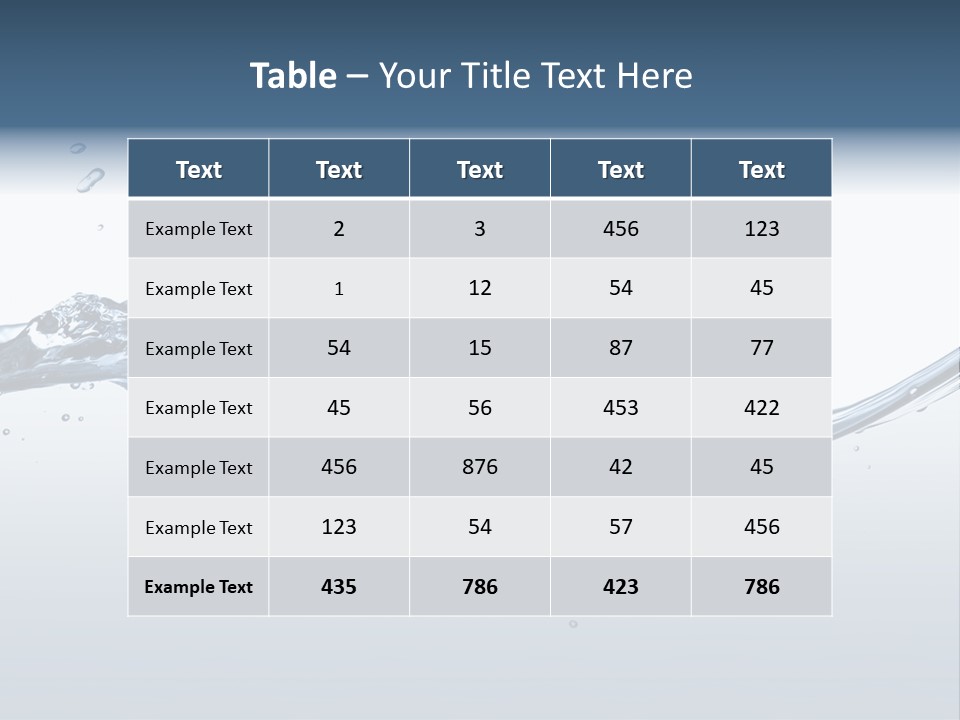 Closeup Clear Liquid PowerPoint Template