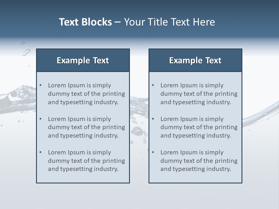 Closeup Clear Liquid PowerPoint Template
