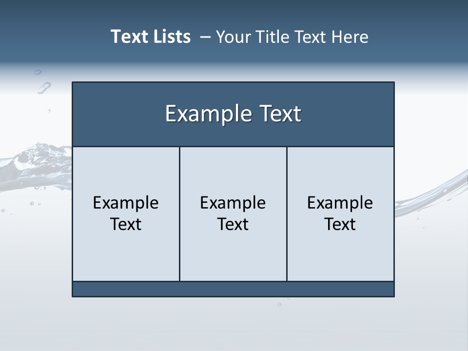 Closeup Clear Liquid PowerPoint Template