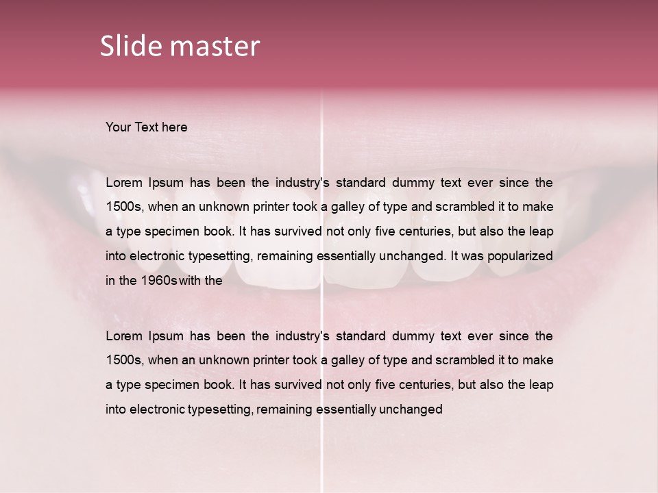 A Woman's Smile Before And After Dental Treatment PowerPoint Template