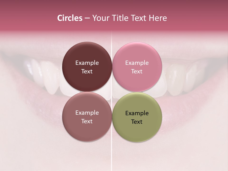 A Woman's Smile Before And After Dental Treatment PowerPoint Template