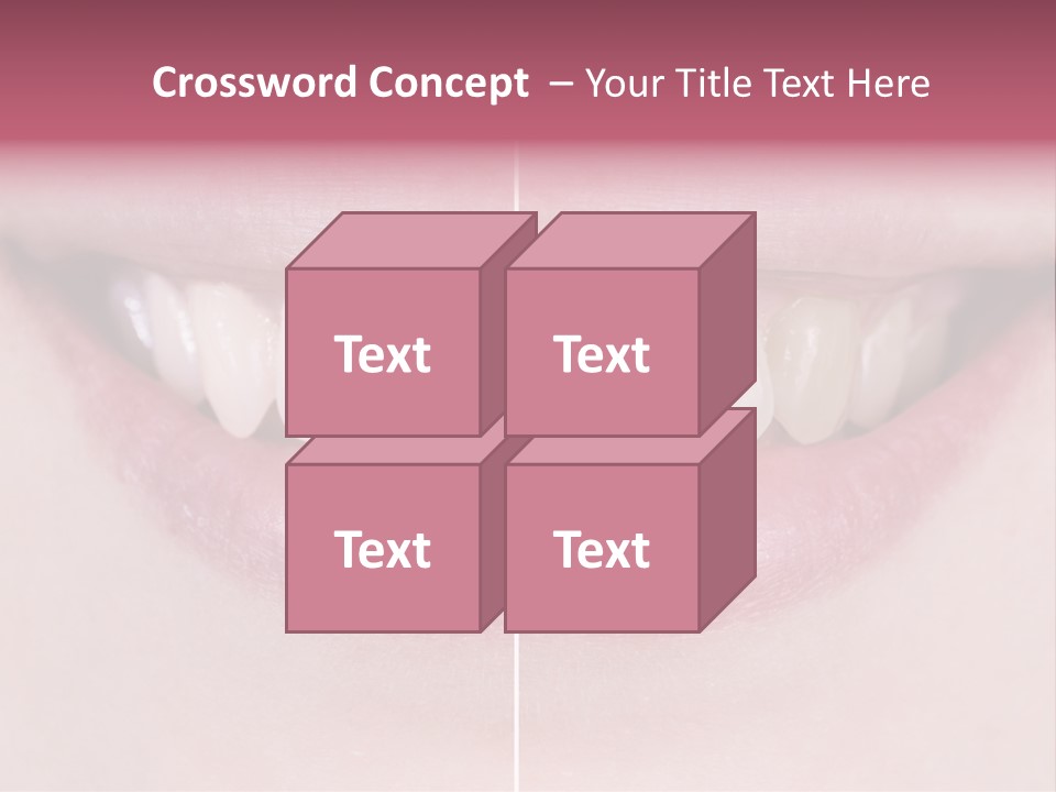 A Woman's Smile Before And After Dental Treatment PowerPoint Template