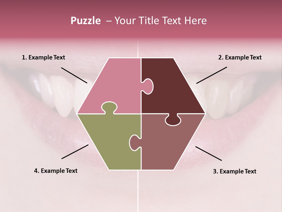 A Woman's Smile Before And After Dental Treatment PowerPoint Template