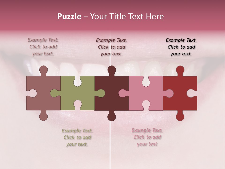 A Woman's Smile Before And After Dental Treatment PowerPoint Template