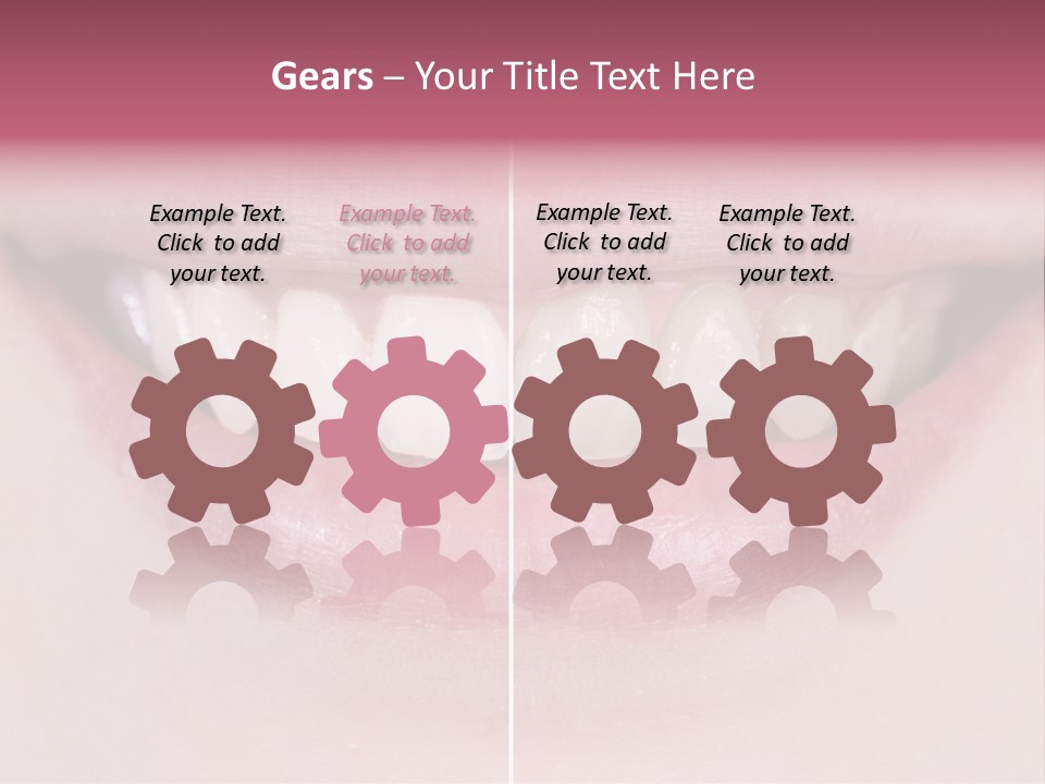 A Woman's Smile Before And After Dental Treatment PowerPoint Template