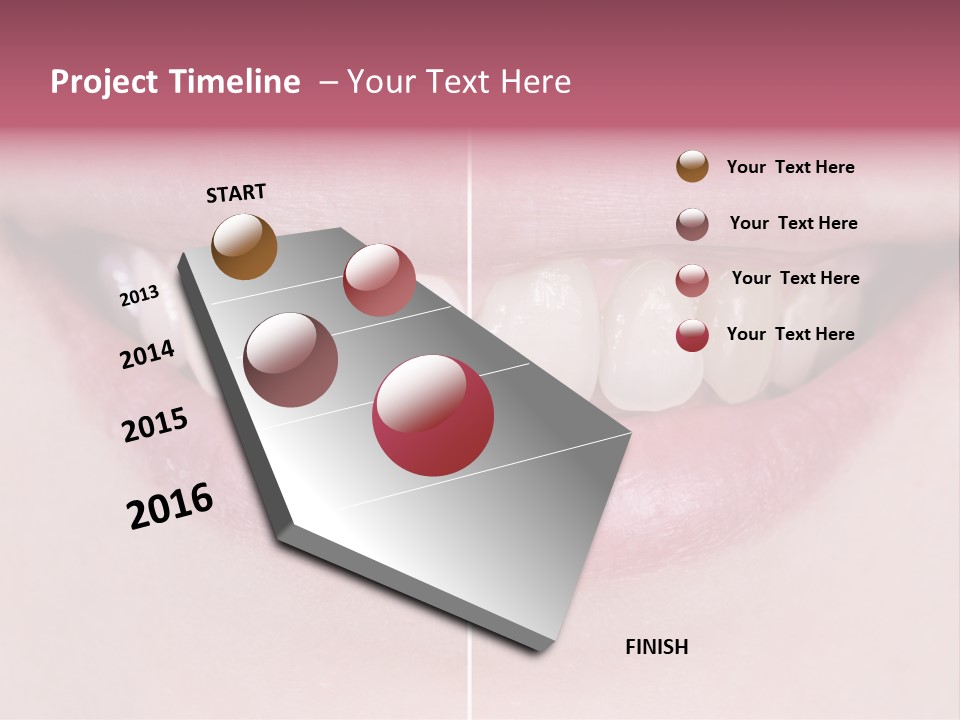 A Woman's Smile Before And After Dental Treatment PowerPoint Template