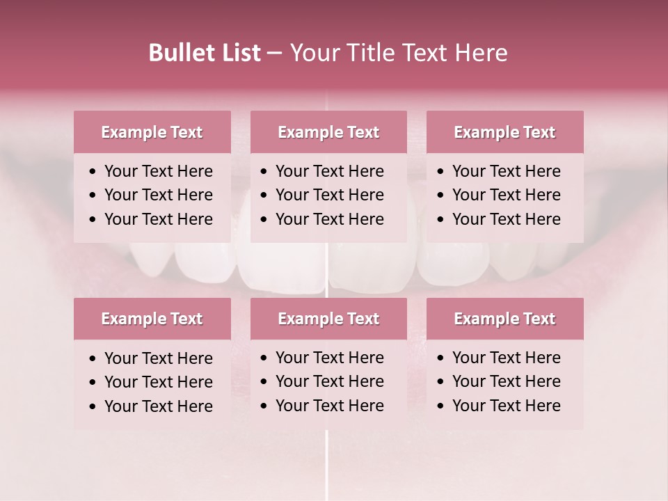 A Woman's Smile Before And After Dental Treatment PowerPoint Template