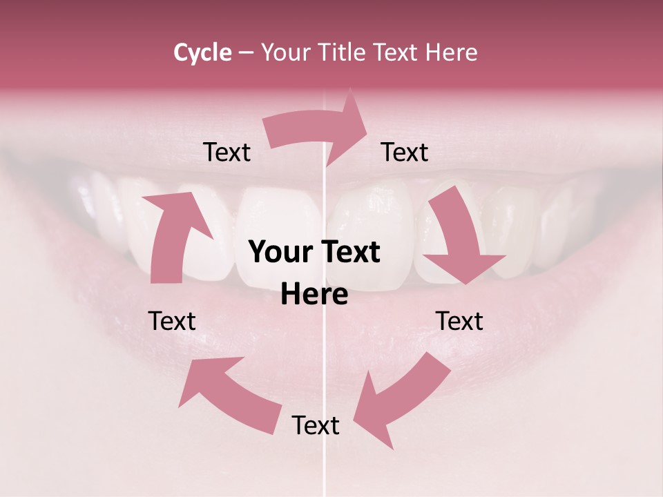 A Woman's Smile Before And After Dental Treatment PowerPoint Template