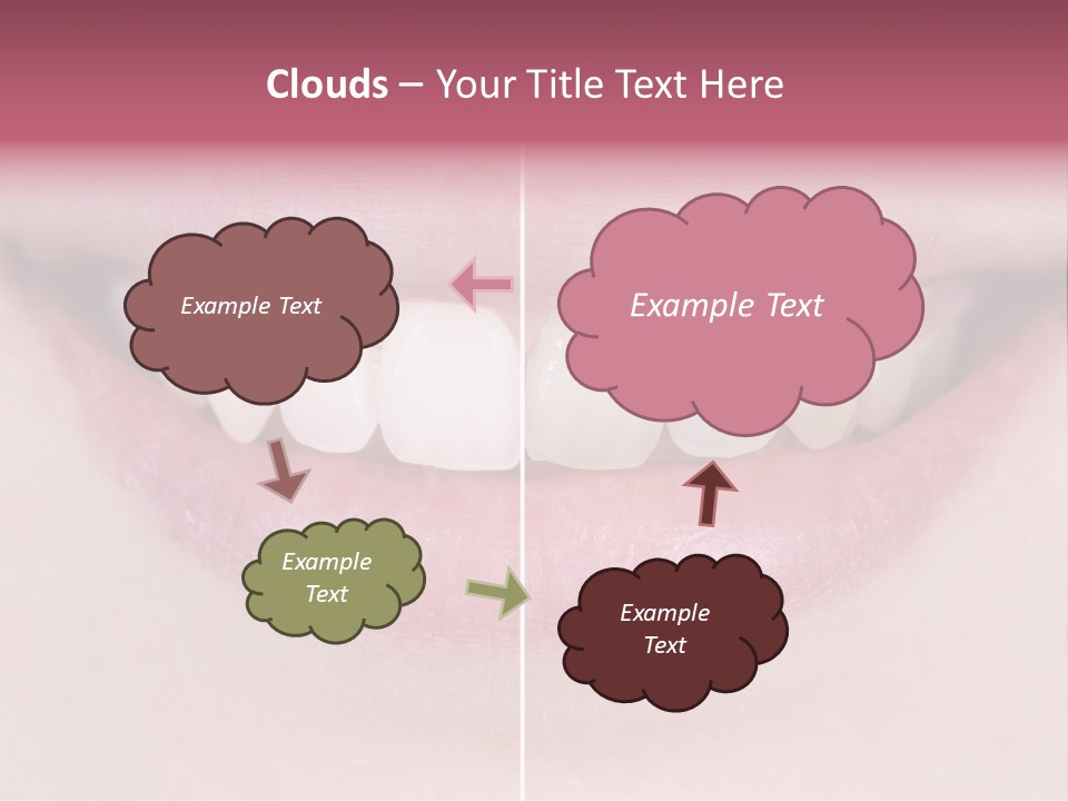 A Woman's Smile Before And After Dental Treatment PowerPoint Template