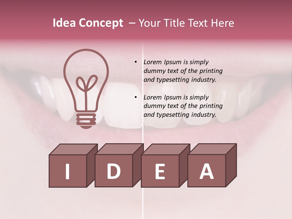 A Woman's Smile Before And After Dental Treatment PowerPoint Template