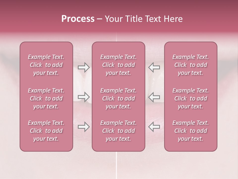 A Woman's Smile Before And After Dental Treatment PowerPoint Template