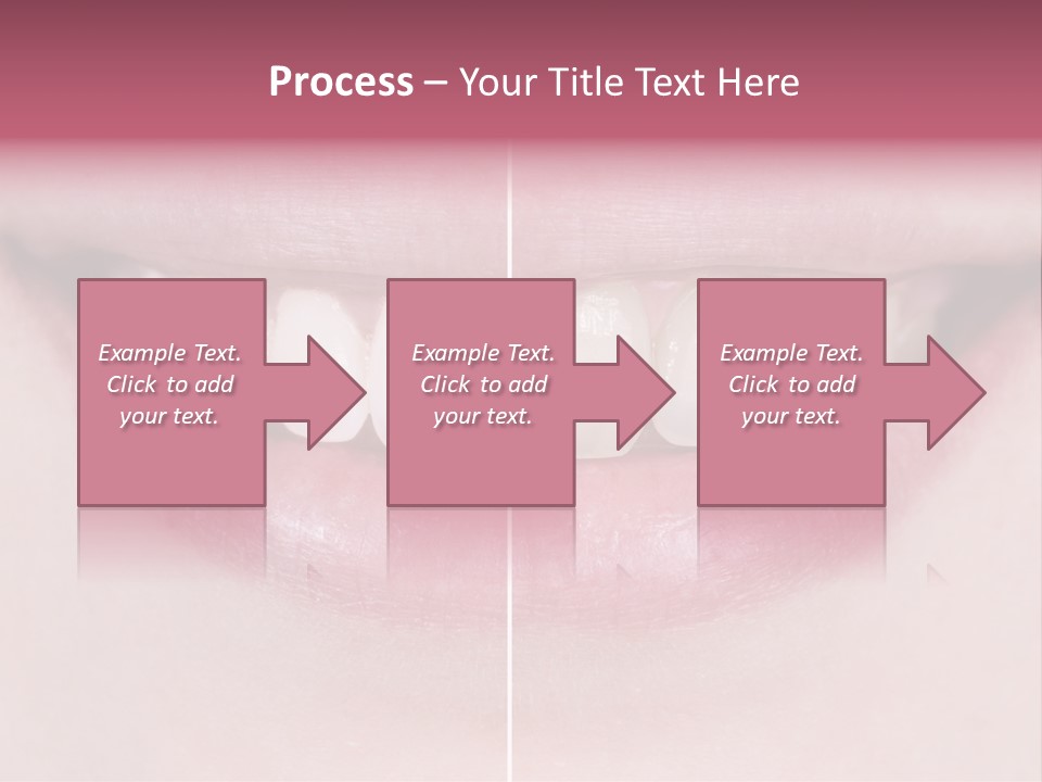 A Woman's Smile Before And After Dental Treatment PowerPoint Template