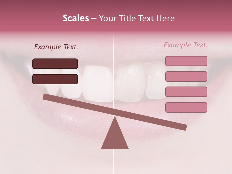 A Woman's Smile Before And After Dental Treatment PowerPoint Template