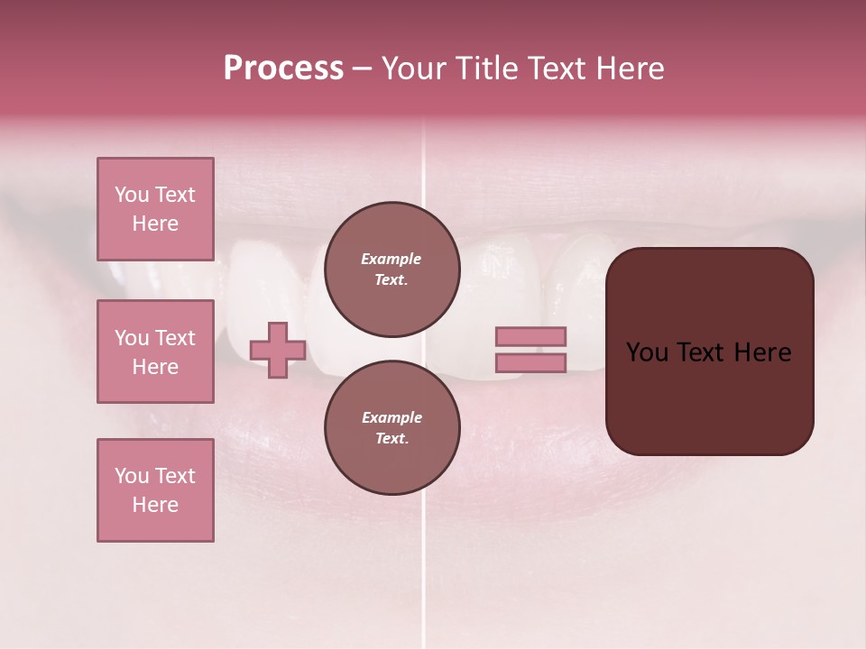 A Woman's Smile Before And After Dental Treatment PowerPoint Template