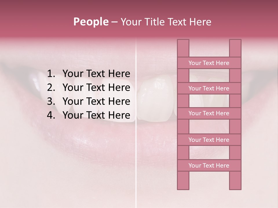 A Woman's Smile Before And After Dental Treatment PowerPoint Template