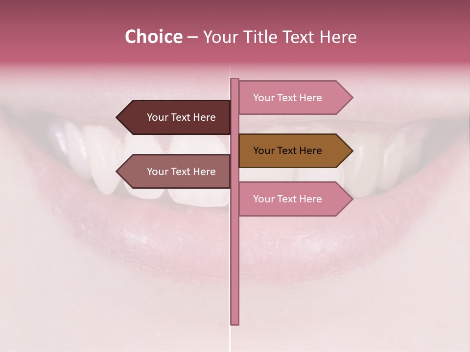 A Woman's Smile Before And After Dental Treatment PowerPoint Template