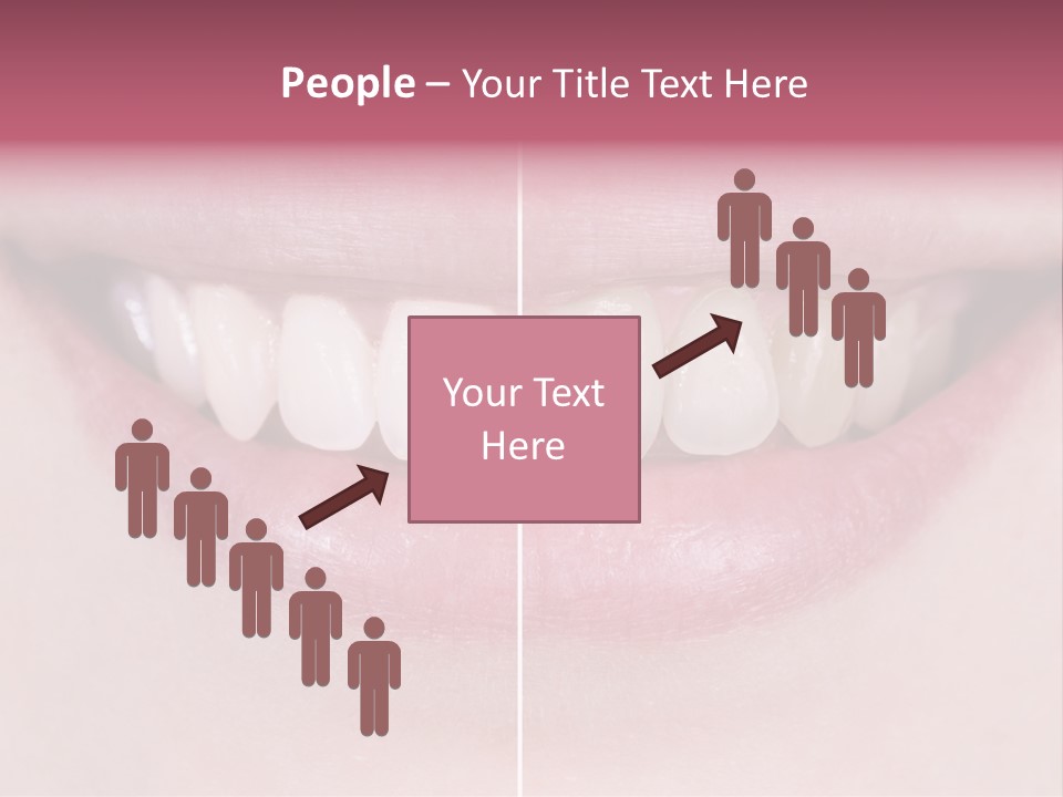 A Woman's Smile Before And After Dental Treatment PowerPoint Template