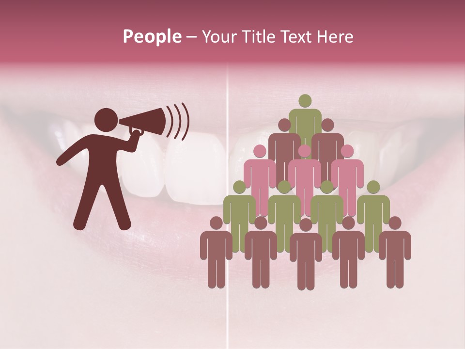 A Woman's Smile Before And After Dental Treatment PowerPoint Template