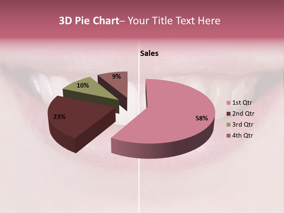 A Woman's Smile Before And After Dental Treatment PowerPoint Template