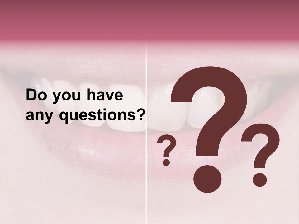 A Woman's Smile Before And After Dental Treatment PowerPoint Template
