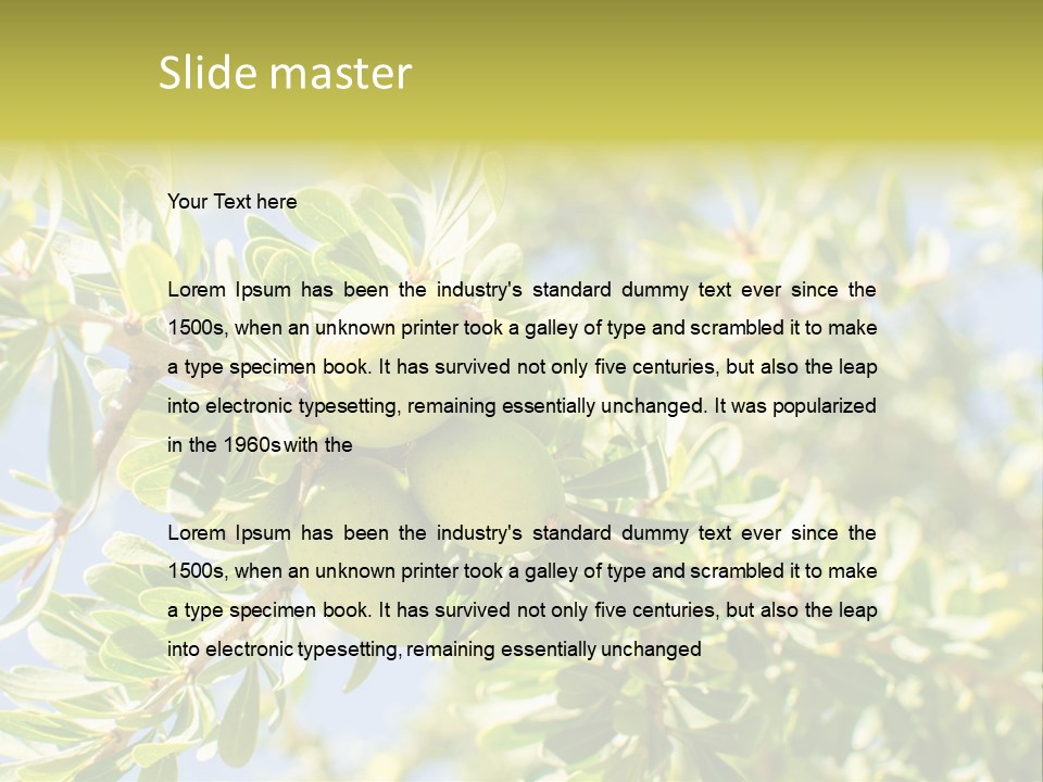 Seed Branch Green PowerPoint Template