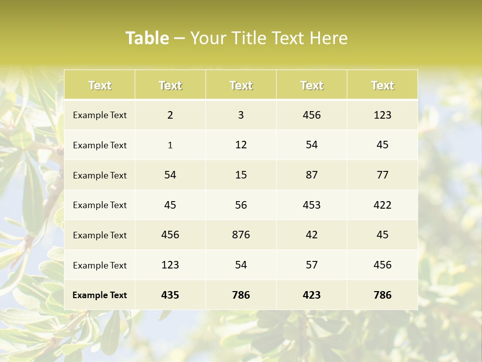 Seed Branch Green PowerPoint Template