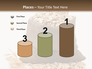 A Sack Of Oats Next To A Wooden Spoon PowerPoint Template