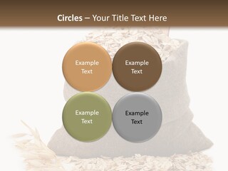 A Sack Of Oats Next To A Wooden Spoon PowerPoint Template