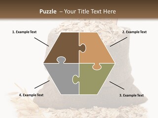 A Sack Of Oats Next To A Wooden Spoon PowerPoint Template